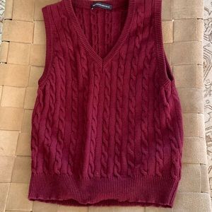 Cable knit vest